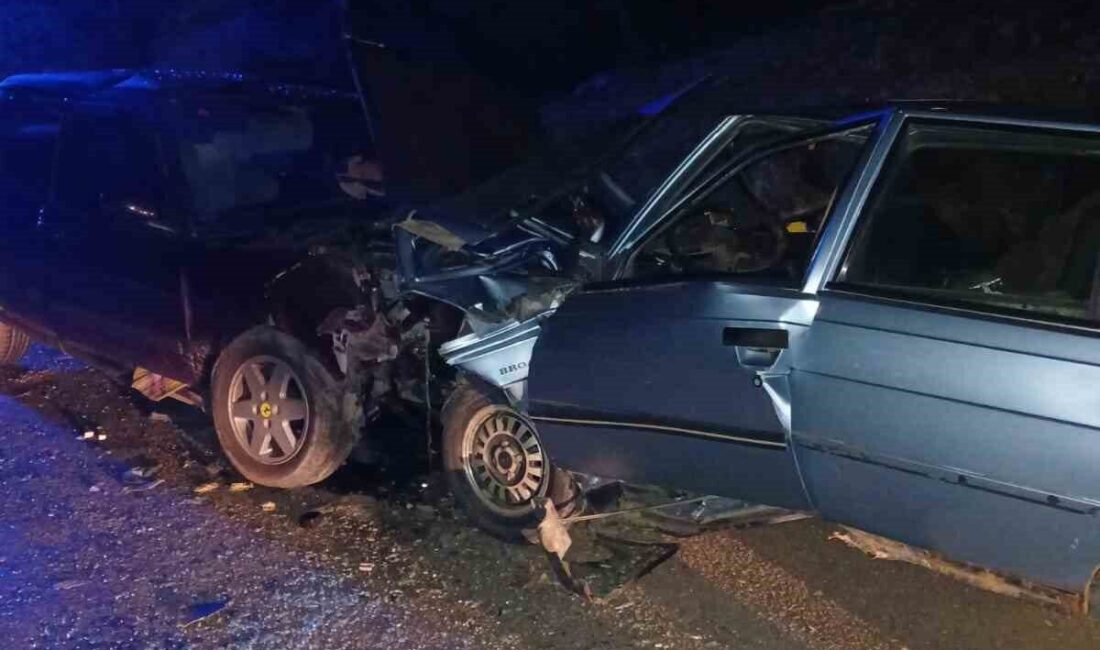 Kastamonu’nun Daday ilçesinde meydana gelen trafik kazasında iki otomobil kafa