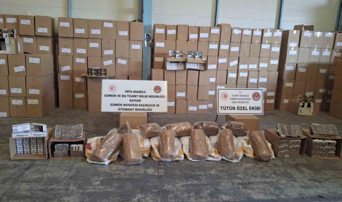Kayseri'de Gümrük Muhafaza Kaçakçılık ve İstihbarat Müdürlüğü, 161 kilo kaçak