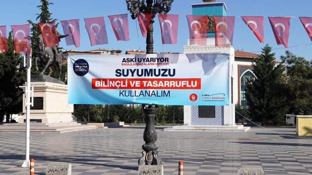 Keçiören Belediyesi, ASKİ'nin "barajlar alarm veriyor" uyarısı sonrası su tasarrufu