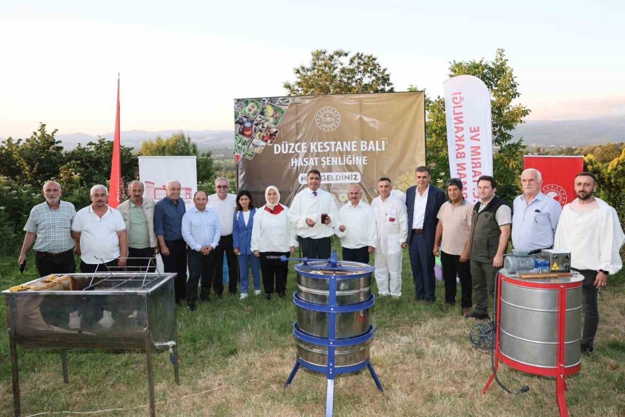 Düzce’de Kestane Balı Hasat Şenliği, Vali Selçuk Aslan ve protokol