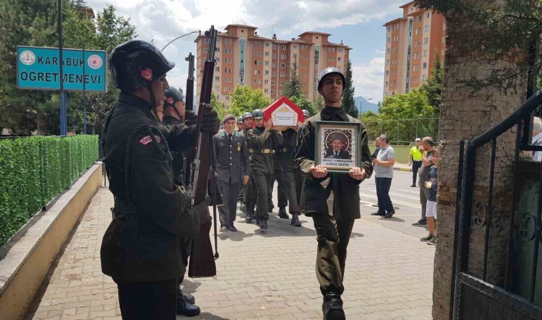 Karabük’te 72 yaşındaki Kıbrıs gazisi Hikmet Kapanşahin için cenaze töreni