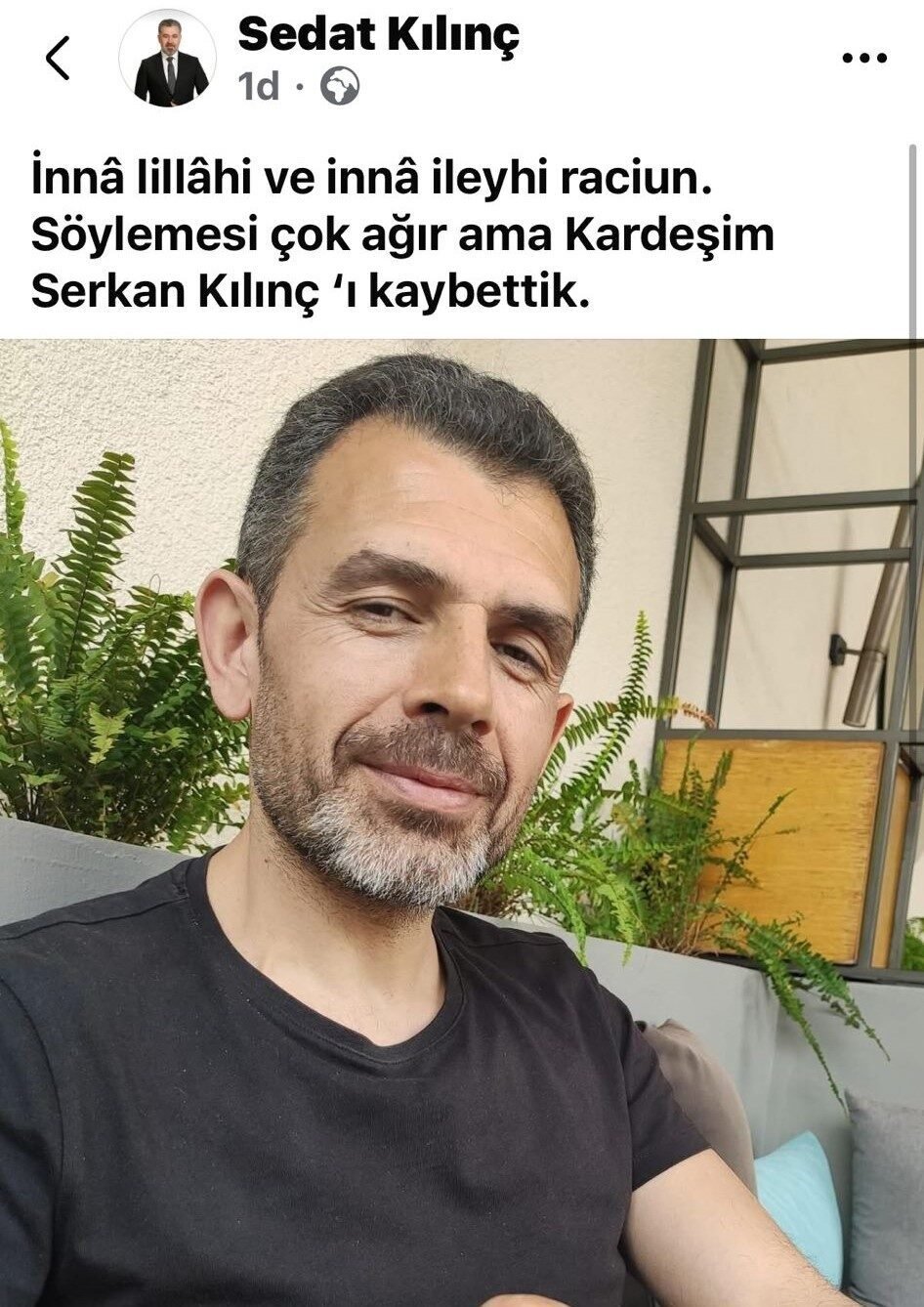 İYİ Parti Genel Başkan Başdanışmanı Sedat Kılınç, kardeşi Serkan Kılınç'ın