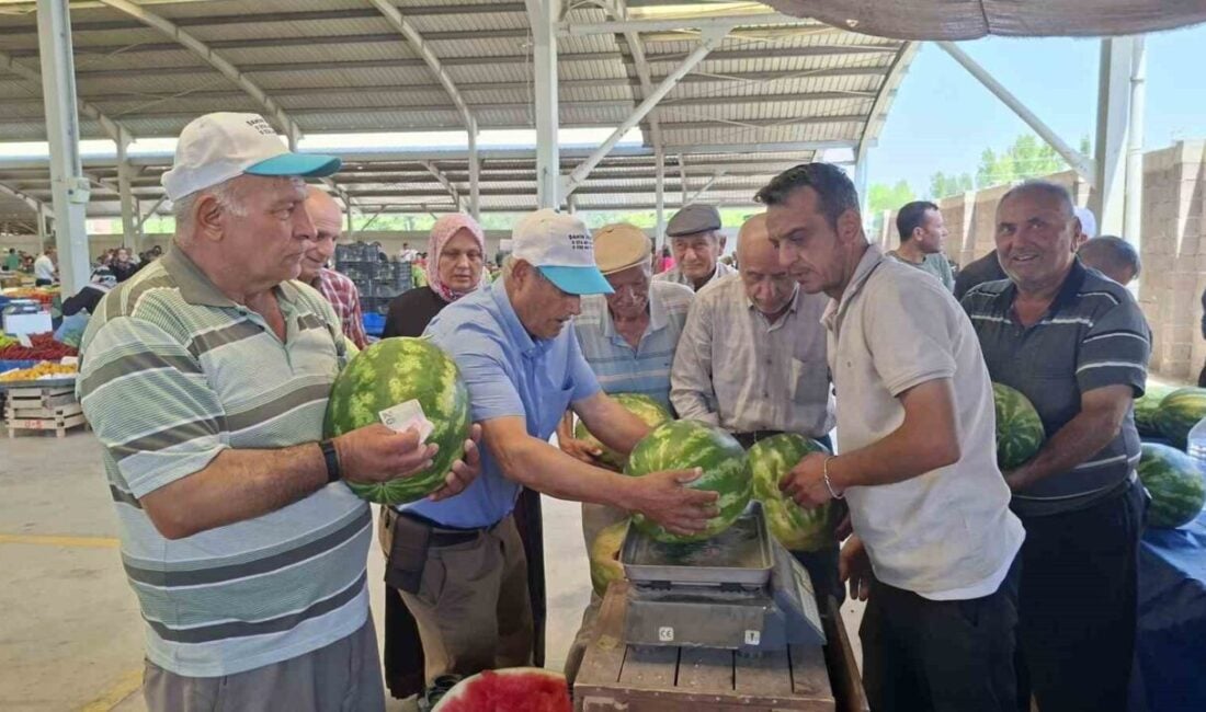 Kütahya'nın Hisarcık ilçesindeki pazarda, Hüseyin Altın'ın kilosu 3 liradan satışa