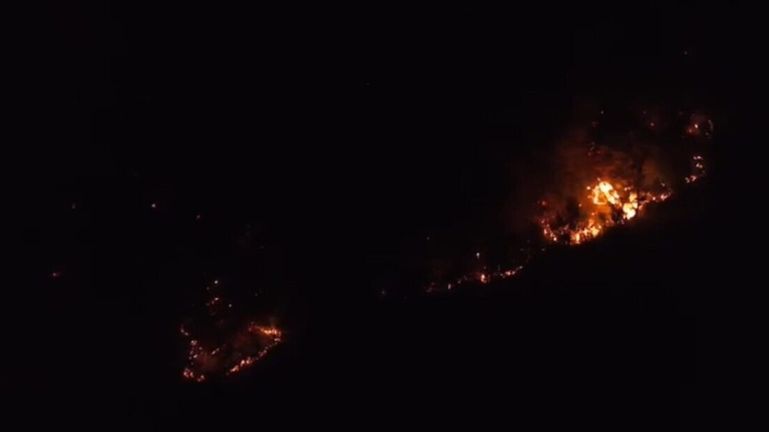 Adana'nın Kozan ilçesine bağlı Boztahta Mahallesi'nde çıkan orman yangını, rüzgarın