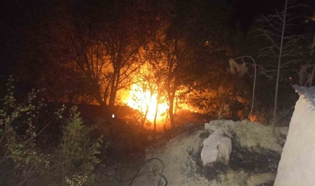 Malatya'nın Darende ilçesinde Sayfiye Mahallesi'nde meydana gelen bahçe yangını, itfaiye