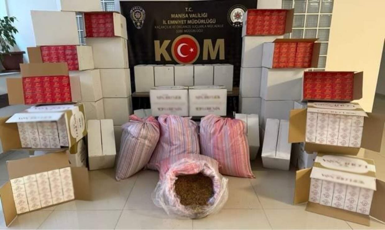 Manisa'nın Turgutlu ilçesinde, Kaçakçılık ve Organize Suçlarla Mücadele Şube Müdürlüğü