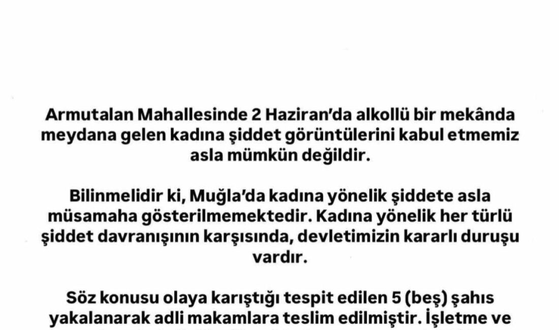 Muğla'nın Marmaris ilçesinde bir eğlence mekanında çalışanlar, kadın turistlere şiddet