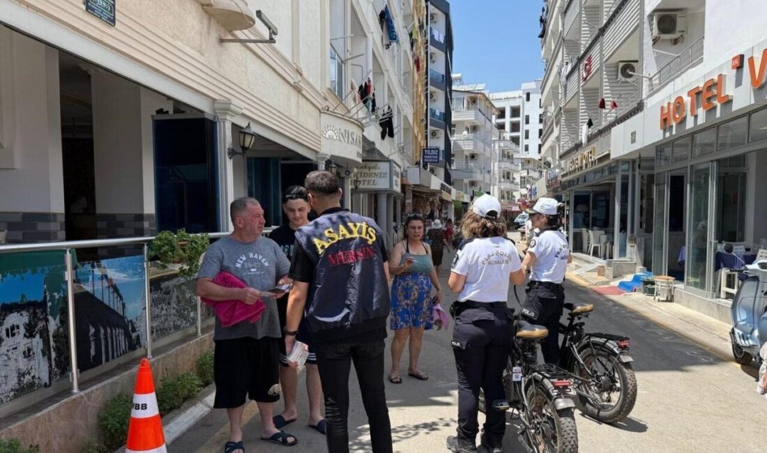 Mersin'de turizm sezonu açılırken, Asayiş Şube Müdürlüğü sahil bölgelerinde geniş