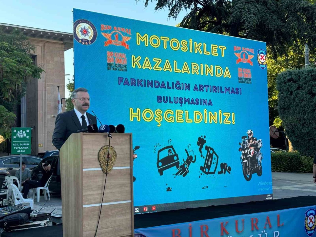 Eskişehir Valilik Meydanı'nda düzenlenen Motosiklet Kazalarında Farkındalığın Artırılması Buluşması, Eskişehir