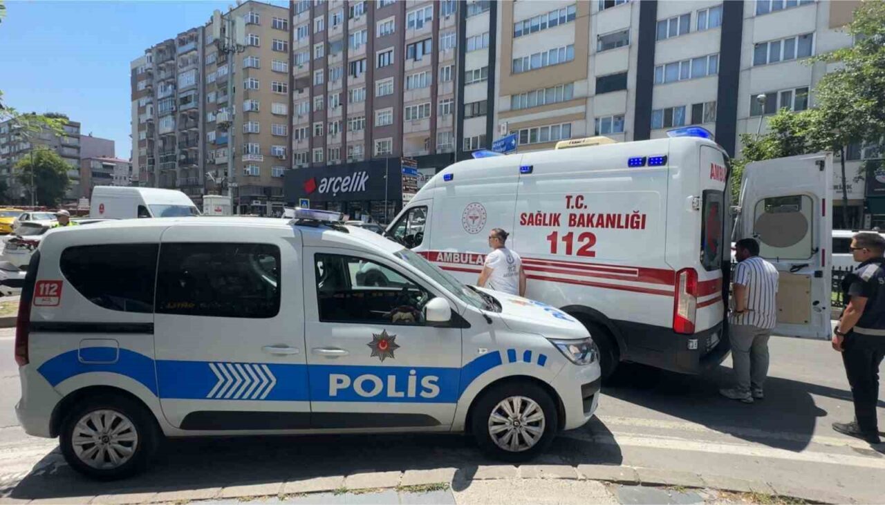 Samsun'un İlkadım ilçesindeki Ata Kavşağı'nda 55 APN 201 plakalı motosiklet