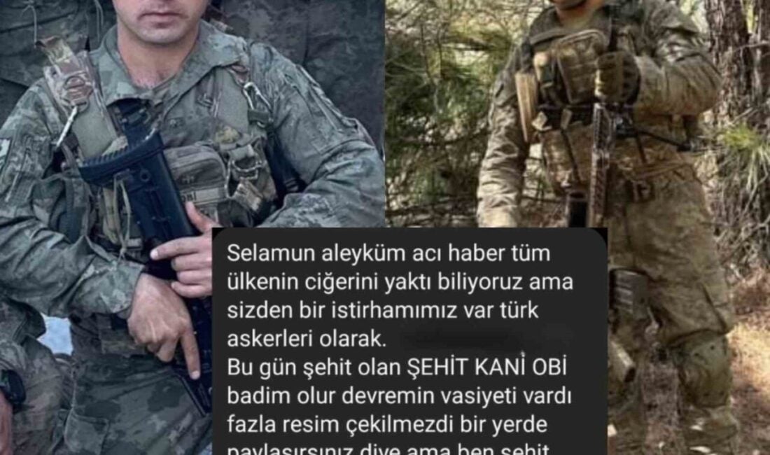 Uzman Çavuş Kani Obi, 6 Temmuz 2025’te Pençe-Kilit Harekatı'nda metan