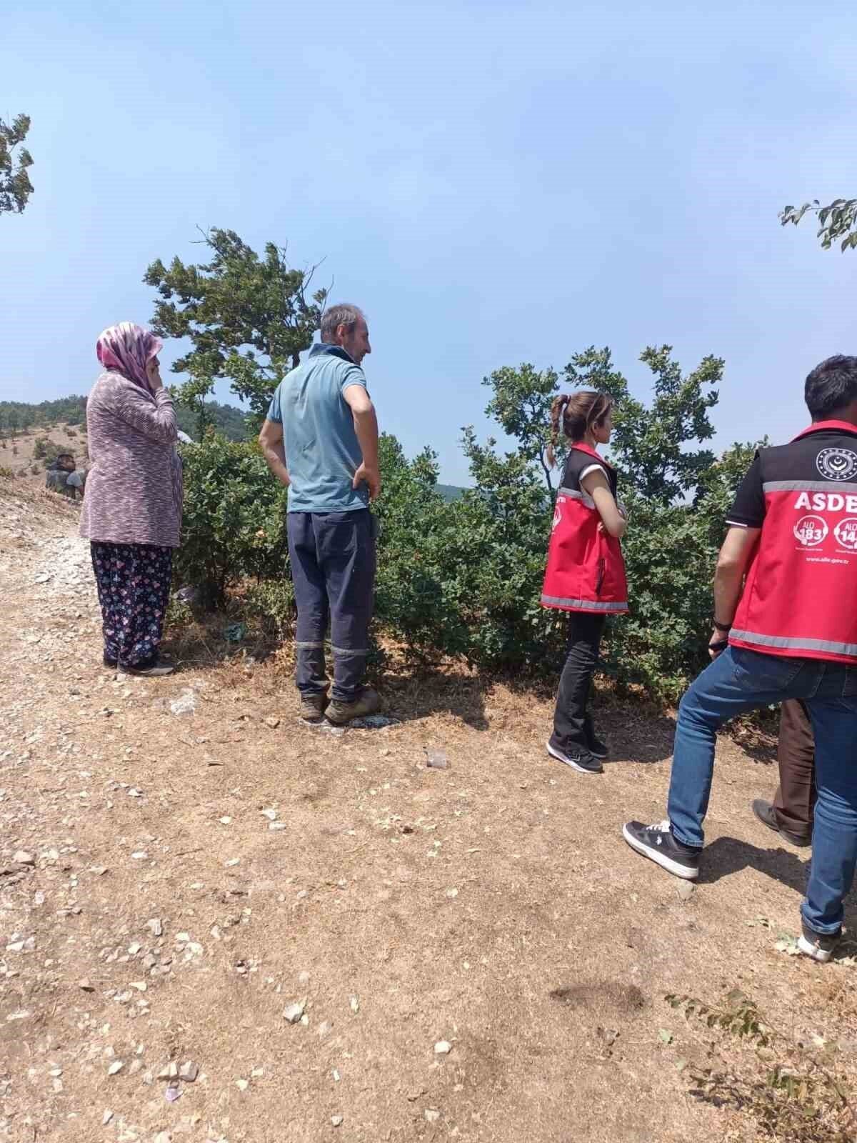 Bilecik'te meydana gelen orman yangını sonrası Aile ve Sosyal Hizmetler