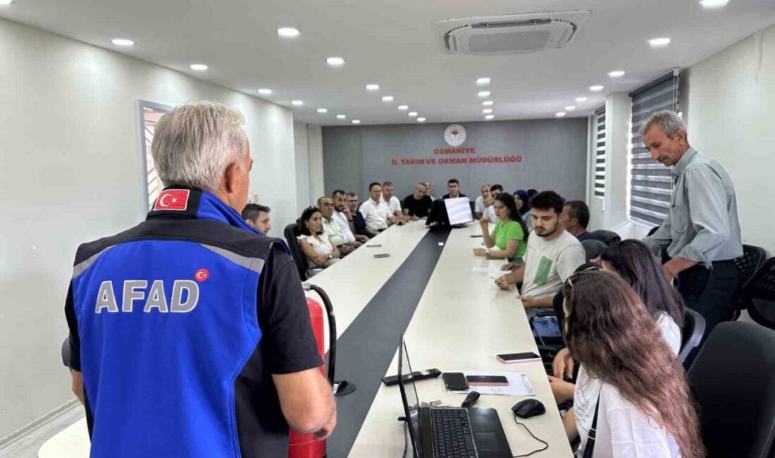Osmaniye İl Tarım ve Orman Müdürlüğü personeline, AFAD tarafından yangın