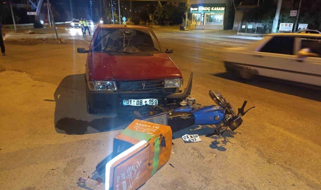Adana'nın Kozan ilçesinde meydana gelen trafik kazasında, motosiklet sürücüsü Mertcan