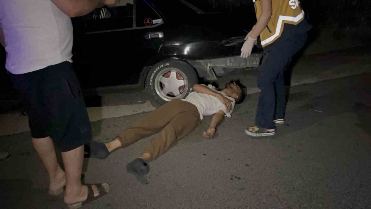 Tekirdağ Çorlu’da E.D. (18) yönetimindeki otomobilin kontrolünü kaybetmesi sonucu şarampole