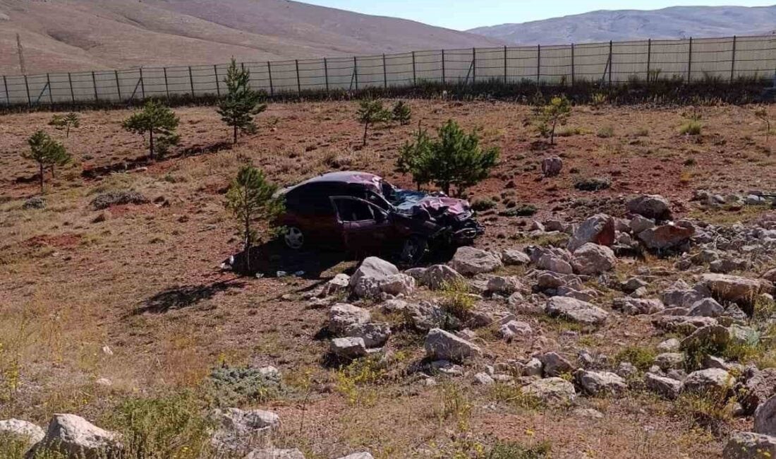 Sivas'ın Gürün ilçesinde Y.K. (30) yönetimindeki otomobil, direksiyon hakimiyetinin kaybolması