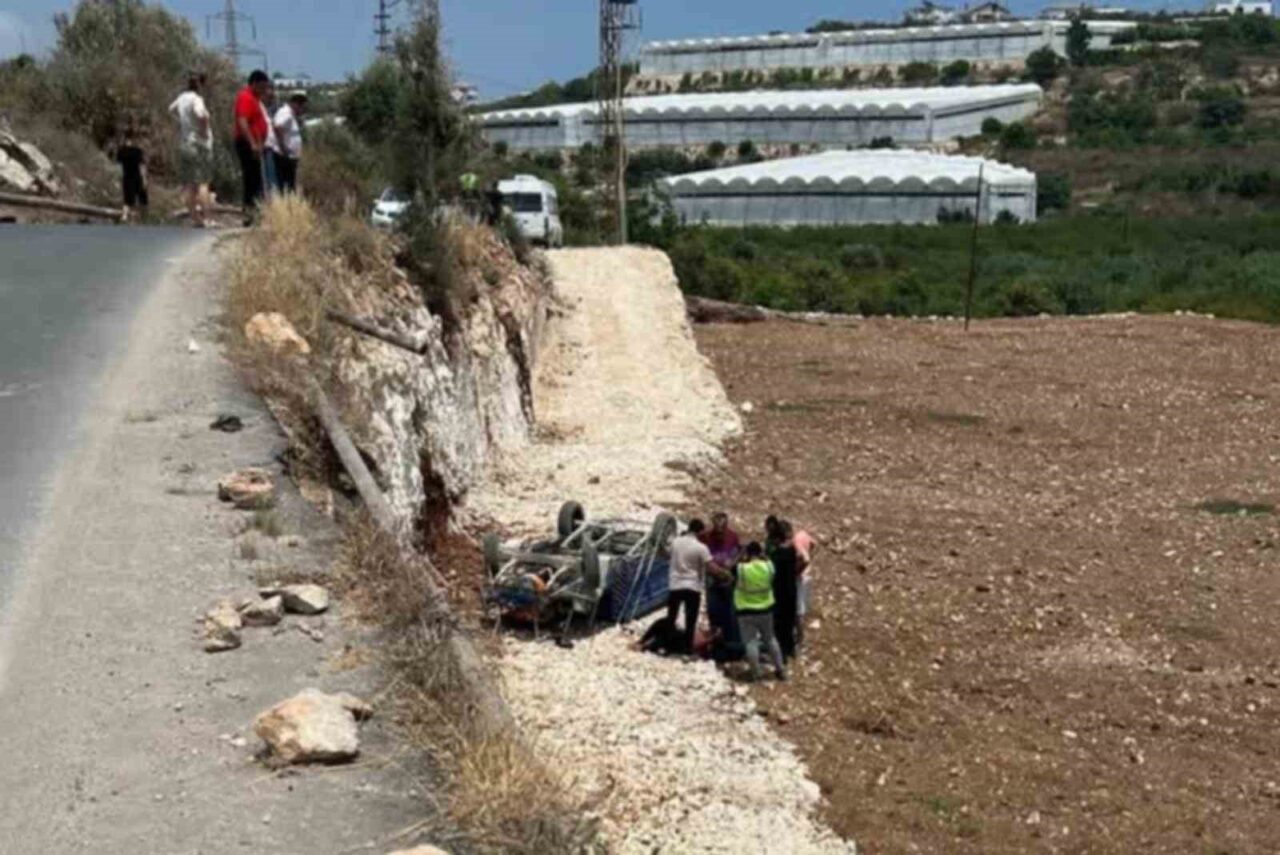 Mersin'in Erdemli ilçesinde H.K. yönetimindeki pat pat motoru, direksiyon hakimiyetinin