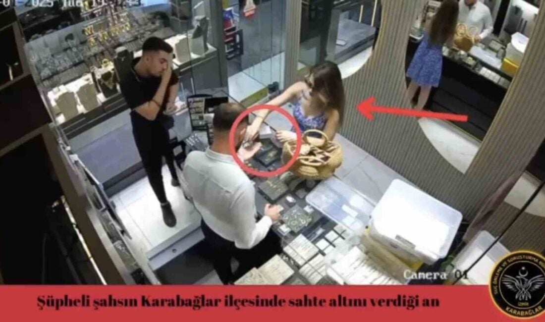 İzmir'in Karabağlar ilçesinde sahte altın bozdurma girişiminde bulunan M.S. (37),