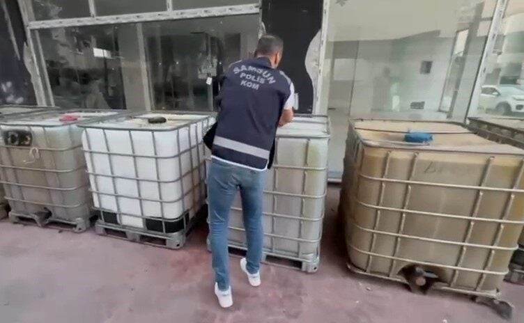 Samsun'un Bafra ilçesinde düzenlenen operasyonda, İl Emniyet Müdürlüğü Kaçakçılık ve