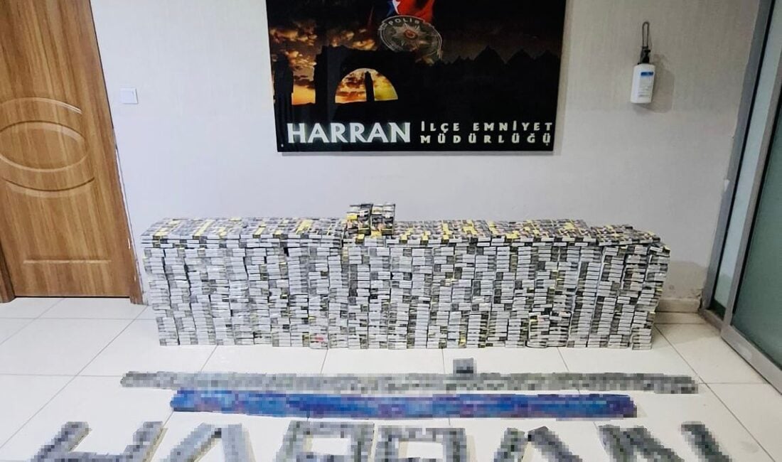 Harran ilçesinde, emniyet güçleri kaçak sigara ticaretine yönelik bir operasyon