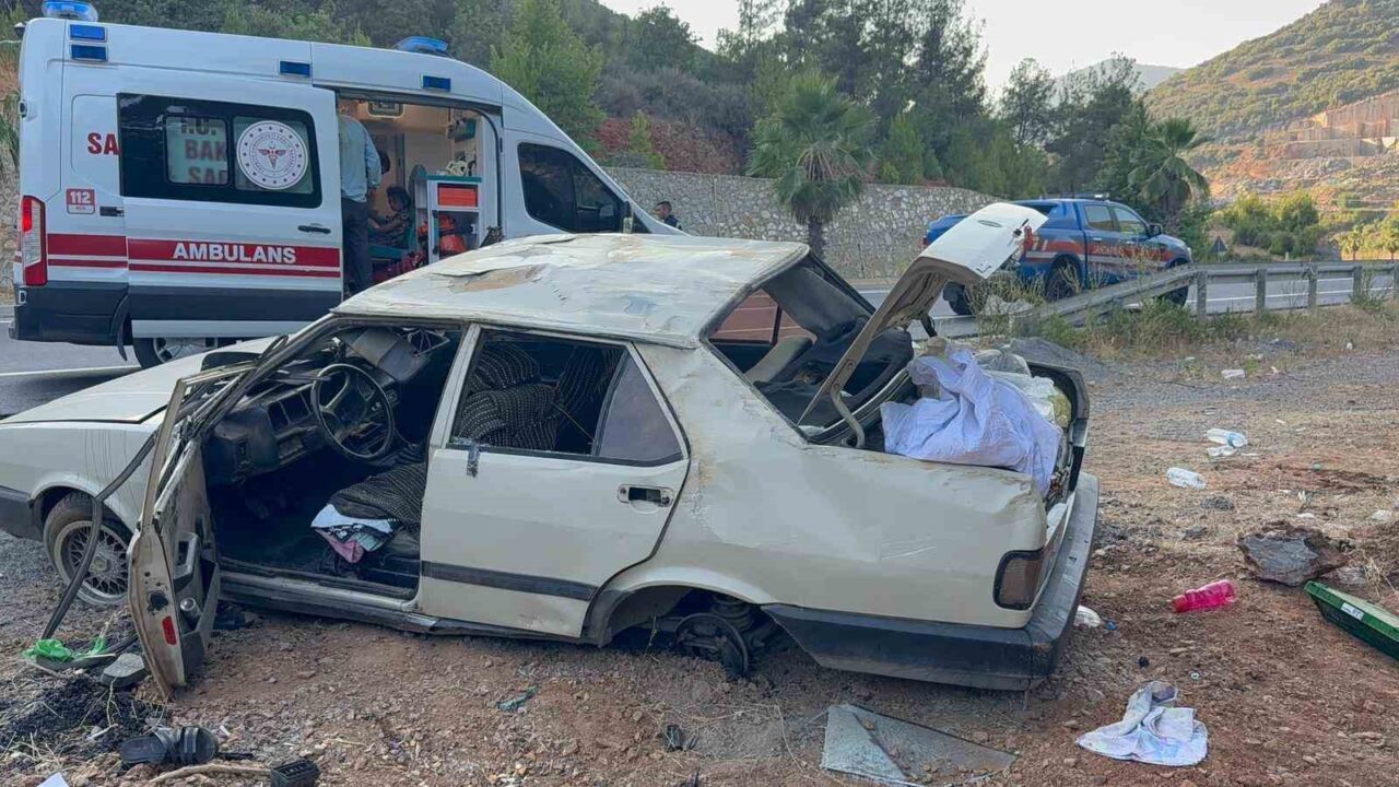 Antalya'nın Gazipaşa ilçesinde B.Ç. (51) yönetimindeki Tofaş marka otomobil kontrolden