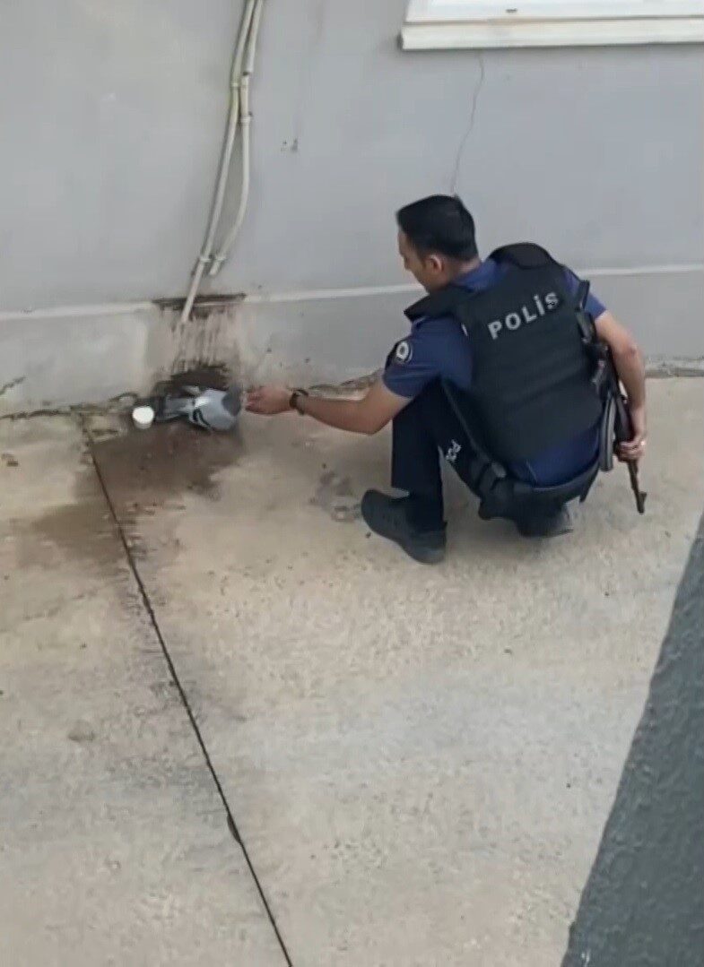 Gaziantep'in Yavuzeli ilçesinde çevre koruma nöbetinde görevli polis memuru Mustafa