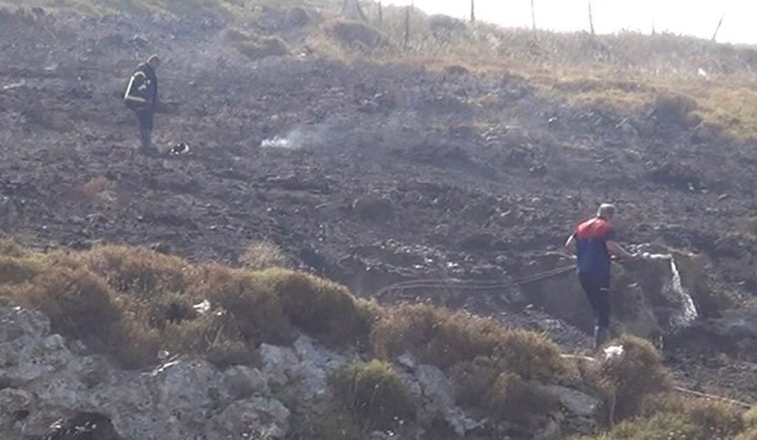 Sinop’un Ada Mahallesi'nde çalılık alanda çıkan yangın, itfaiye ekiplerinin hızlı