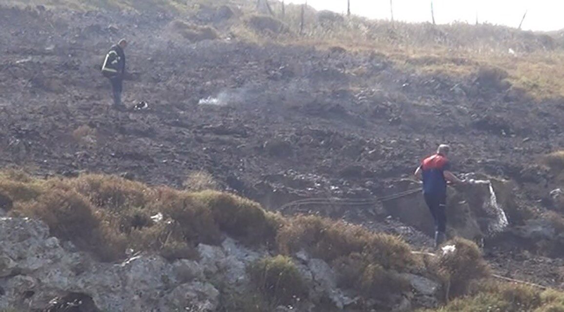 Sinop’un Ada Mahallesi'nde çalılık alanda çıkan yangın, itfaiye ekiplerinin hızlı