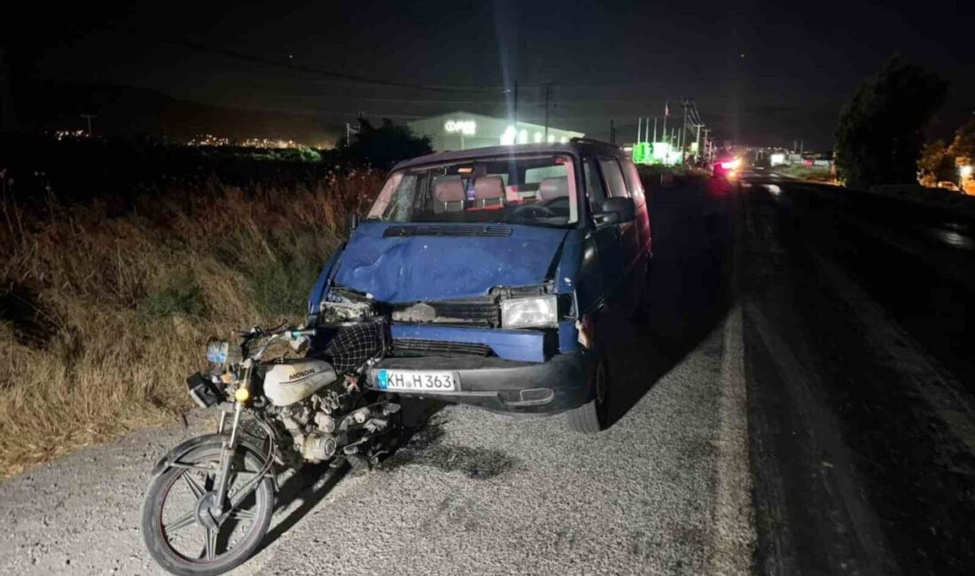Aydın’ın Söke ilçesinde H.T. yönetimindeki bir minibüs, motosiklete çarptı. Kazada,
