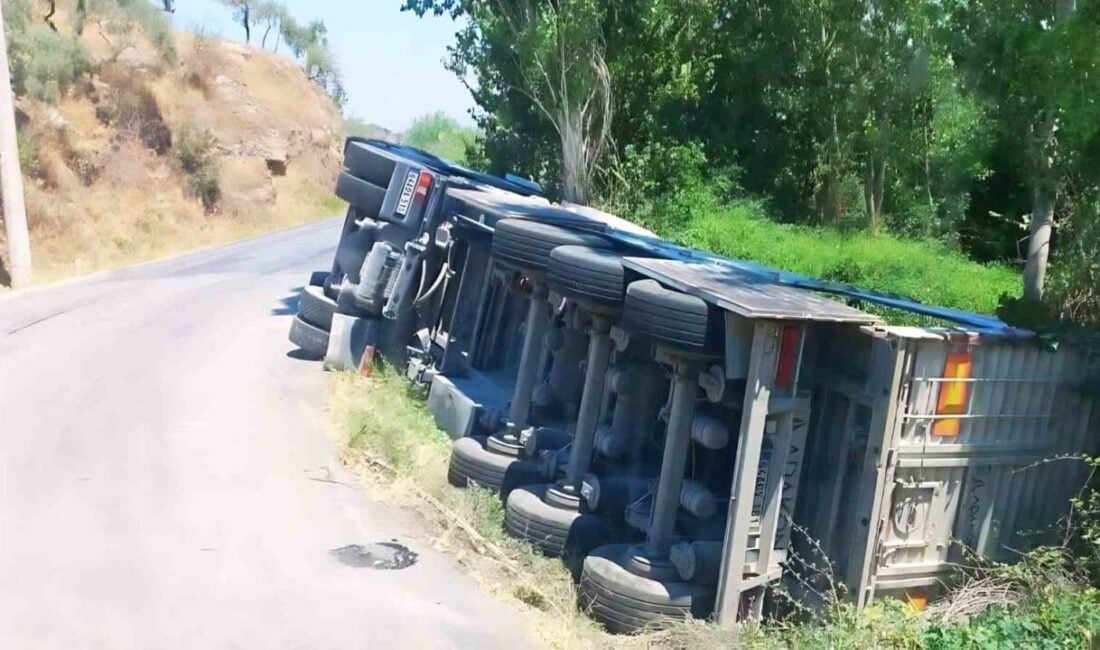Aydın'ın Söke ilçesinde bir maden firmasına ait tır, Yeşilköy Mahallesi