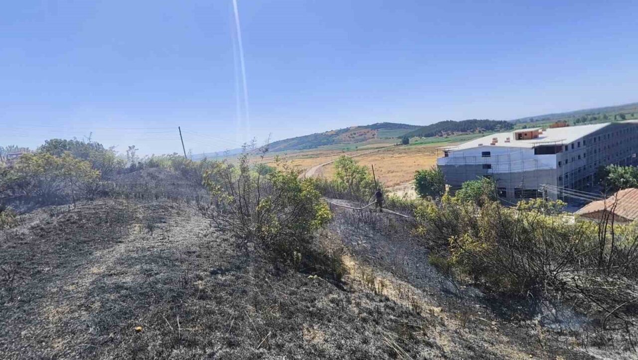 Balıkesir'in Susurluk ilçesinde Ilıcaboğazı Mahallesi'nde çıkan çalılık yangını, itfaiye ekiplerinin