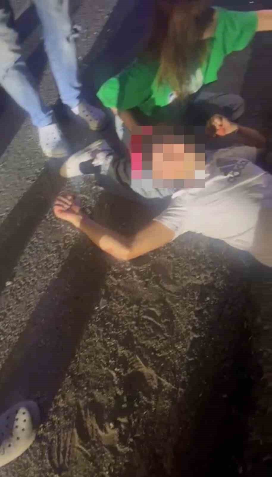 Tekirdağ'ın Çerkezköy-İstanbul yolunda A.M. yönetimindeki otomobil, kontrolü kaybederek takla attı.