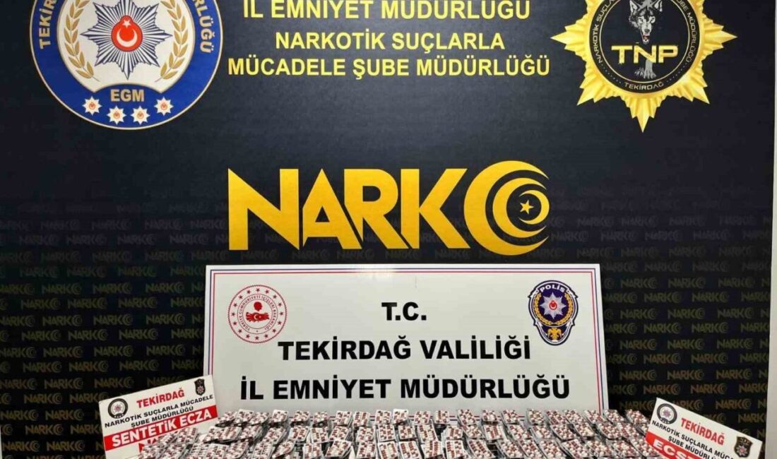Tekirdağ'ın Süleymanpaşa ilçesinde uyuşturucu satıcılarına yönelik düzenlenen operasyonda 900 bin
