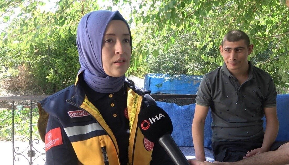 Osmaniye'de erik boğazına kaçan engelli Erkan Asker'in hayatı, Acil Tıp