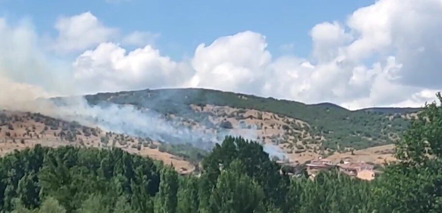 Tokat'ın Kızılköy yakınlarındaki ormanlık alanda çıkan yangın, ekiplerin ve vatandaşların