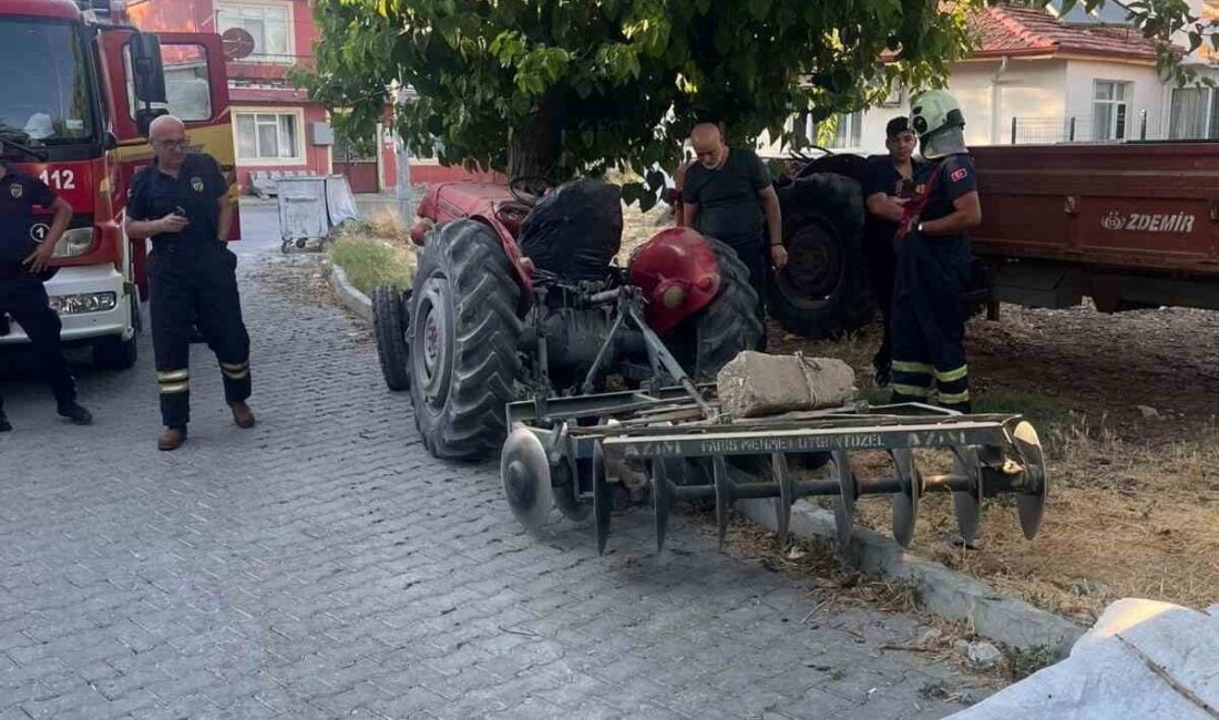 Isparta'nın Çünür Mahallesi'nde, 68 yaşındaki İbrahim Kutlu'nun kullandığı traktör, kontrol