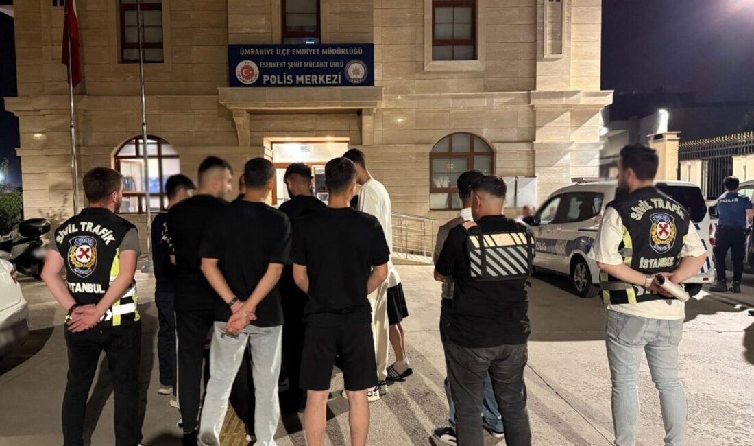 İstanbul Ümraniye'de yapılan konvoyla trafik güvenliğini tehlikeye atan 9 sürücü