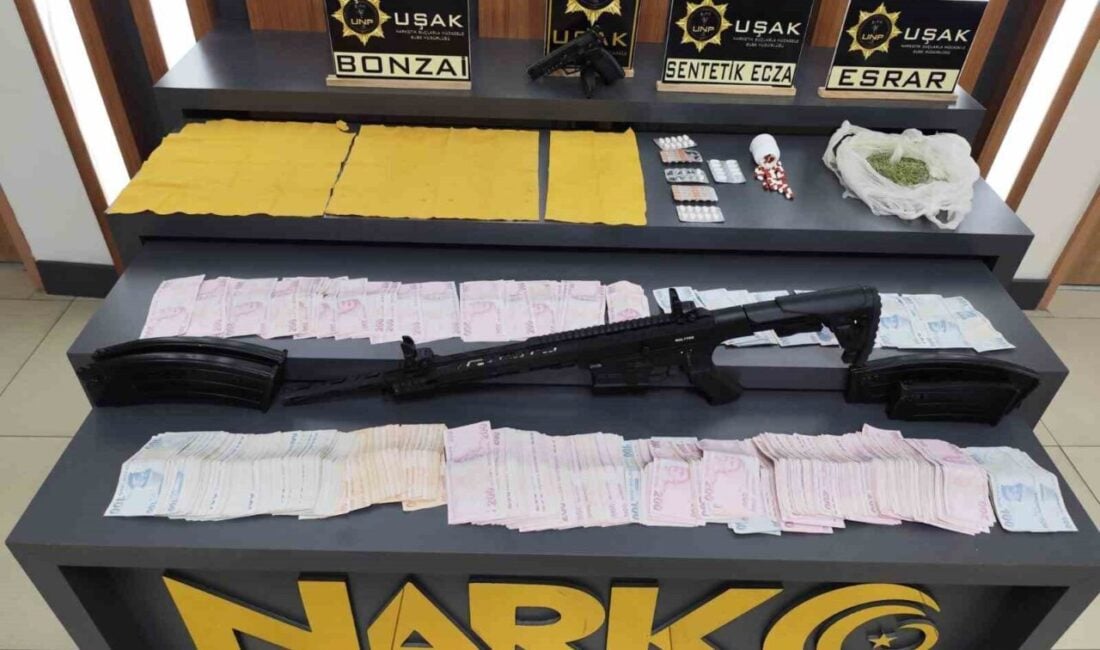 Uşak'ta gerçekleştirilen iki ayrı narkotik operasyonunda, 15 bin 840 kullanımlık