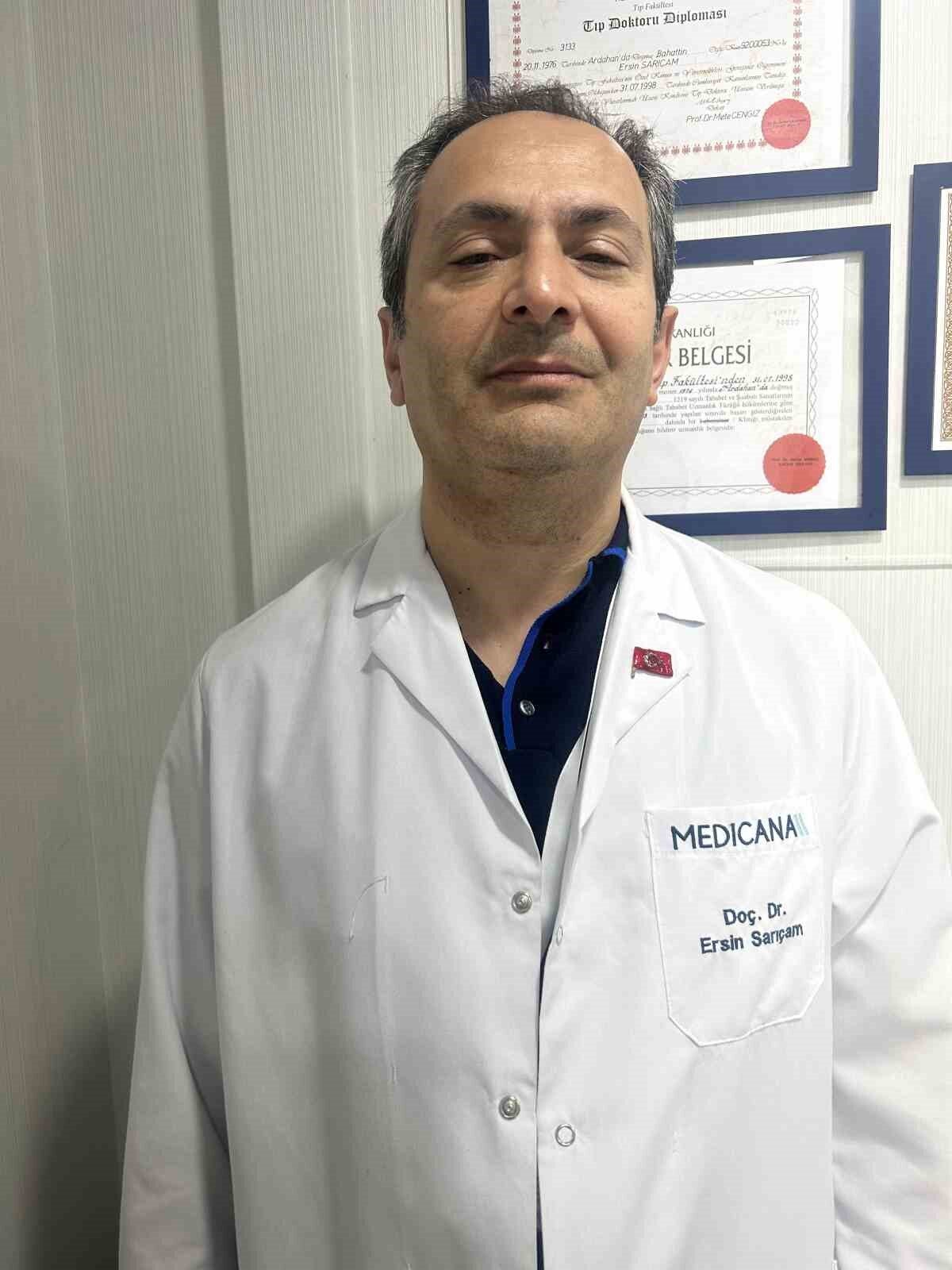 Medicana Sağlık Grubu'ndan Doç. Dr. Ersin Sarıçam, ani stresin orta