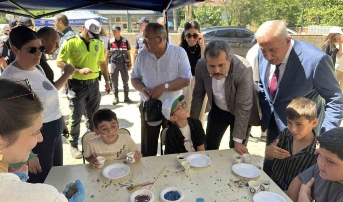 Samsun'un Vezirköprü ilçesinde düzenlenen 'Çocuk Mahalle Şenliği', Göl İlk-Ortaokulu bahçesinde