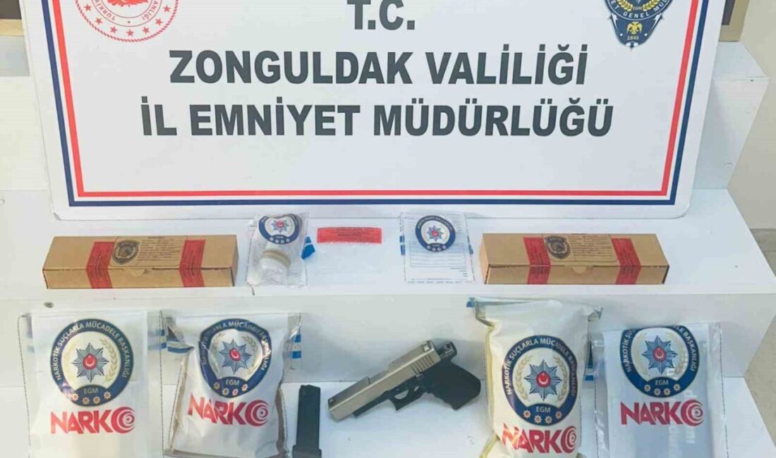 Zonguldak'ın Kilimli ilçesinde düzenlenen uyuşturucu operasyonunda, 4 şüpheliden Z.A. tutuklandı,