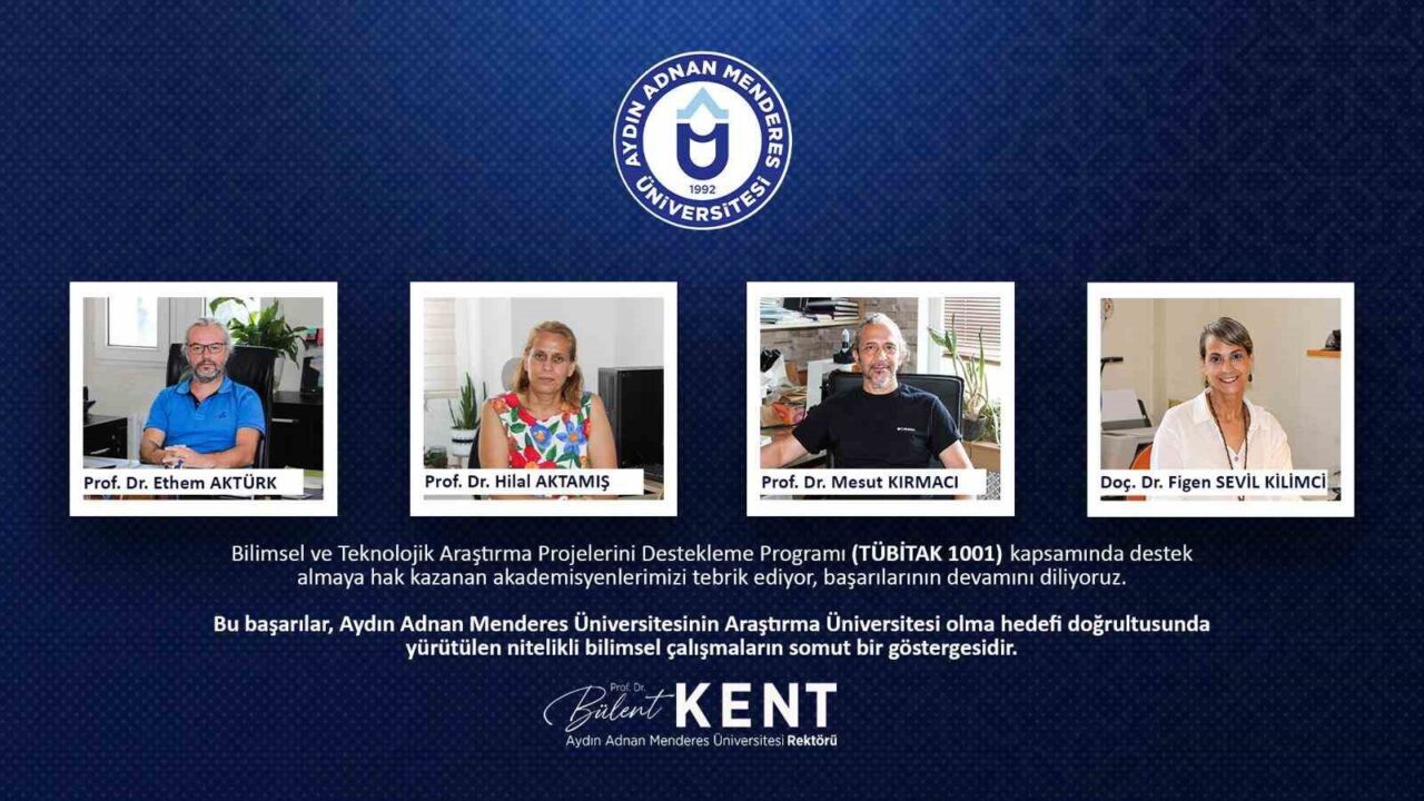 Aydın Adnan Menderes Üniversitesi akademisyenleri, Bilimsel ve Teknolojik Araştırma Projelerini