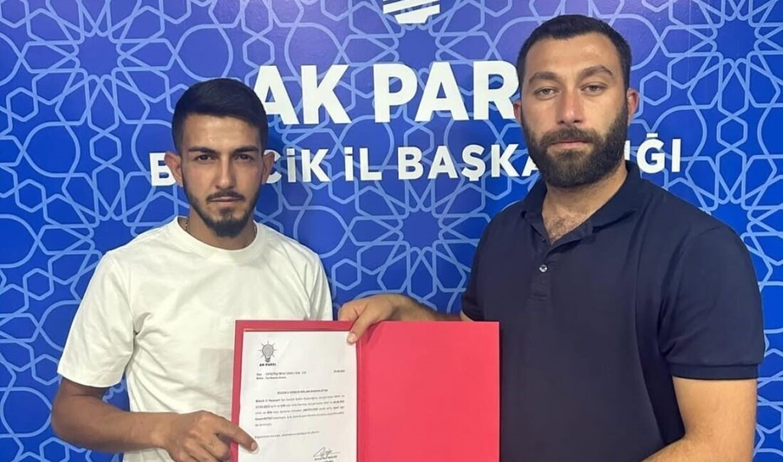 Bilecik'in Pazaryeri ilçesinde AK Parti Gençlik Kolları Başkanlığı'na Hasan Keteci