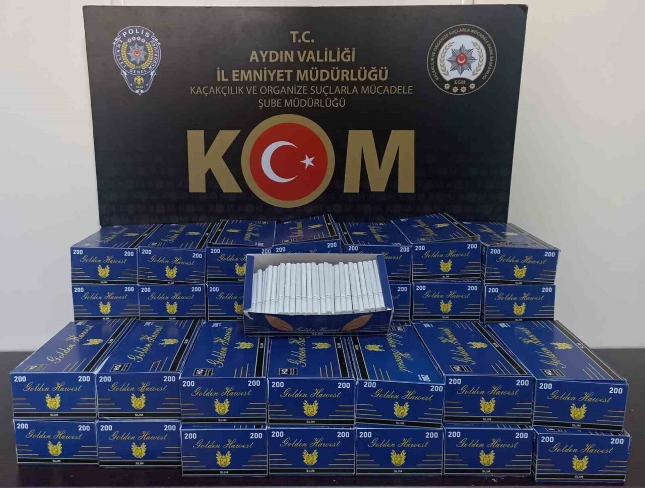 Aydın’ın Efeler ilçesinde, Kaçakçılık ve Organize Suçlarla Mücadele Şube Müdürlüğü,