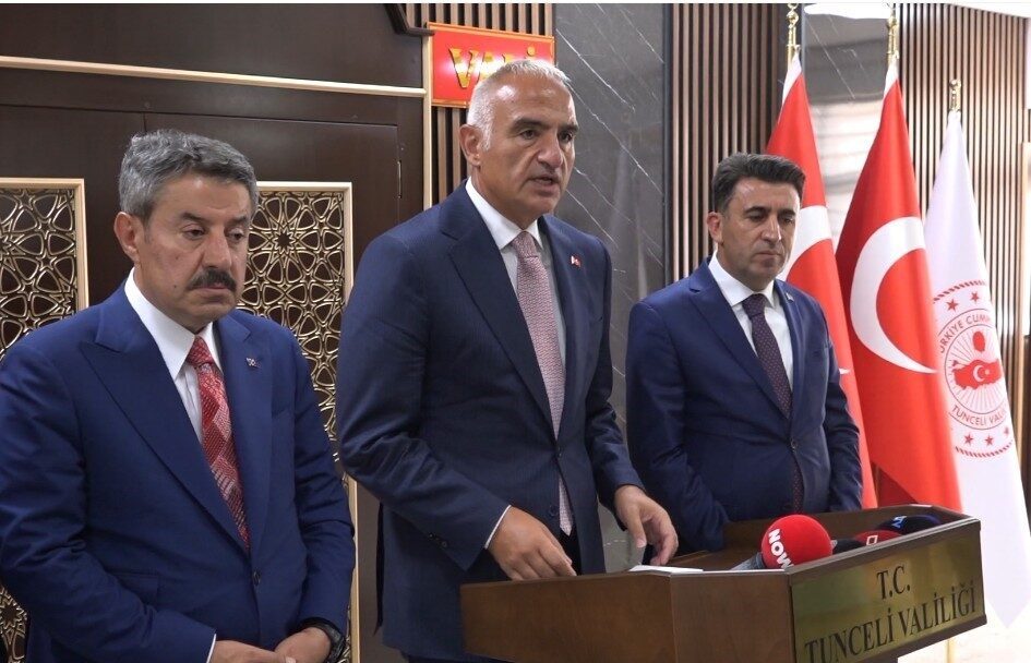 Kültür ve Turizm Bakanı Mehmet Nuri Ersoy, Tunceli'de yaptığı açıklamada,