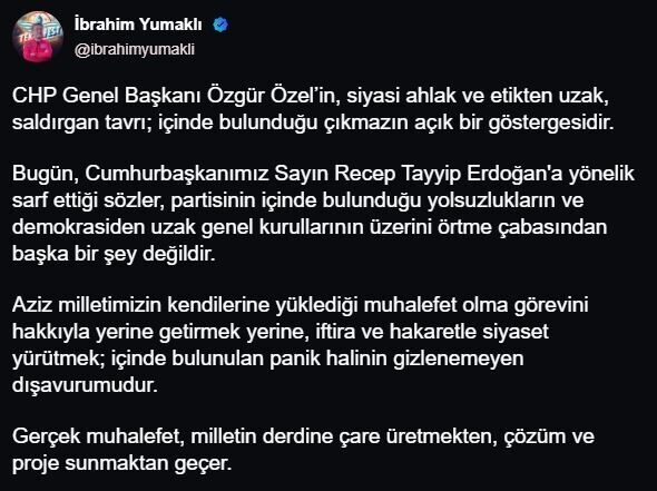 Tarım ve Orman Bakanı İbrahim Yumaklı, CHP Genel Başkanı Özgür