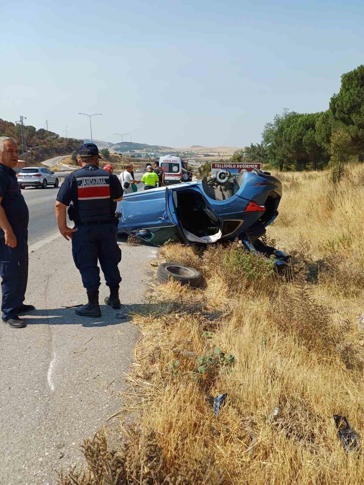 Balıkesir-Susurluk karayolunda, sürücü S. Et Entegre Tesisleri karşısında direksiyon hakimiyetini