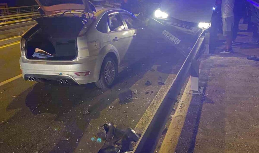 Balıkesir'in Altıeylül ilçesinde meydana gelen çift taraflı trafik kazasında, F.B.