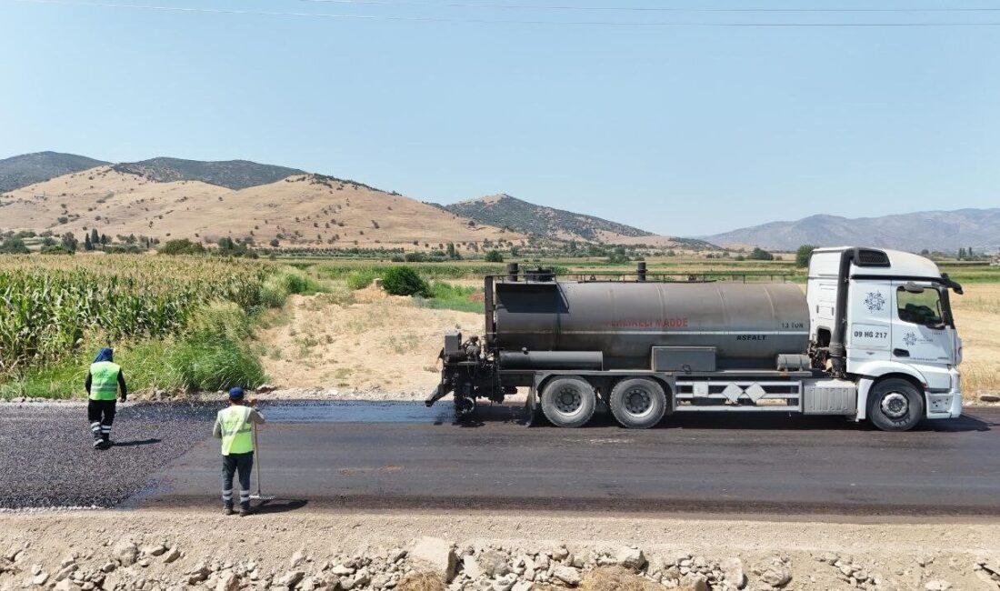 Aydın Büyükşehir Belediyesi, ulaşımı iyileştirmek amacıyla Çine ilçesi Kargı, Akdam,