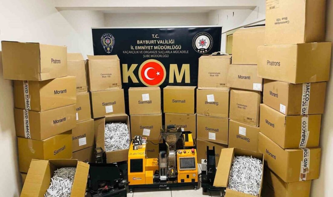 Bayburt'ta tütün kaçakçılığına karşı düzenlenen operasyonda 47 bin 500 boş